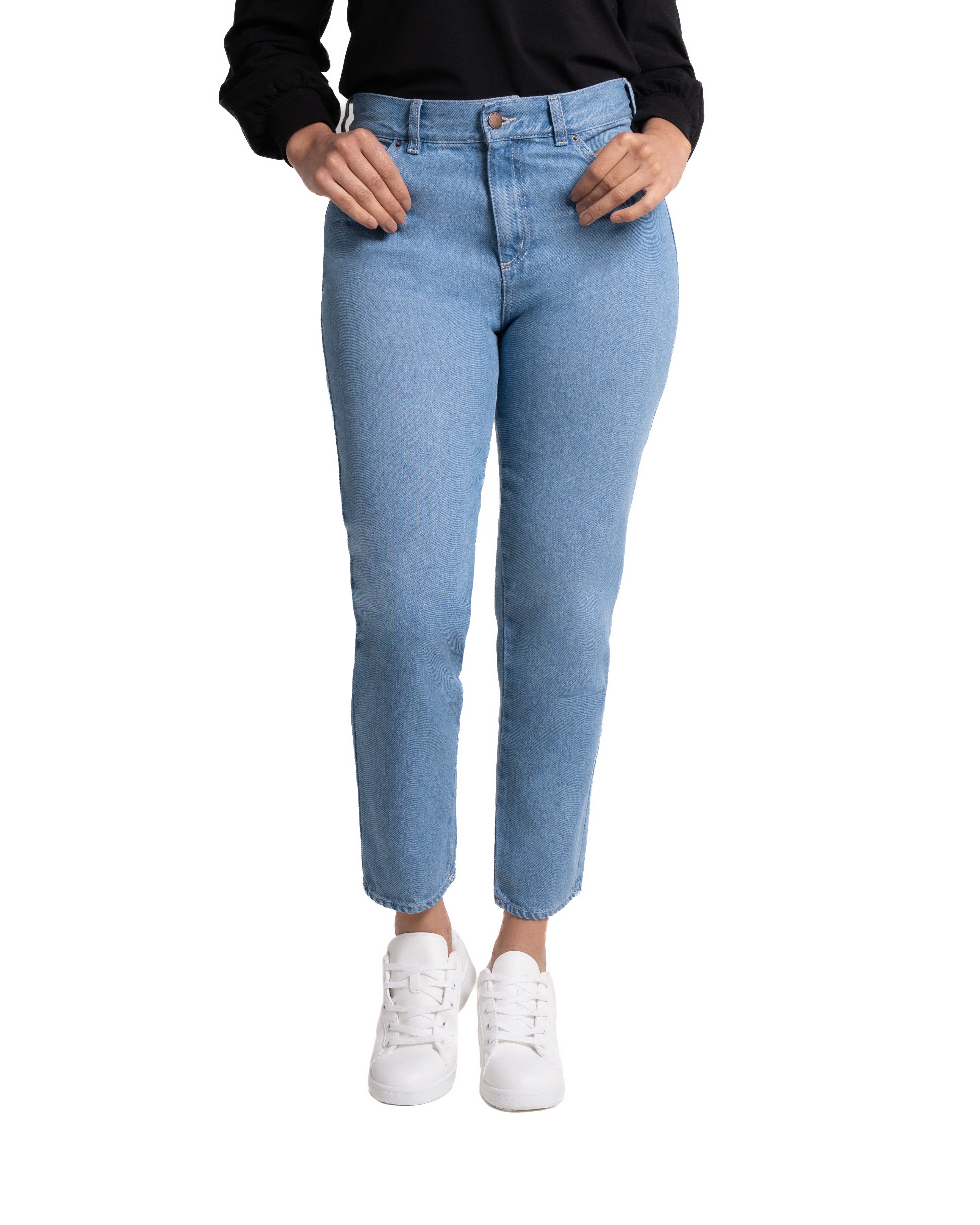 Jean Mom fit para mujer color azul claro
